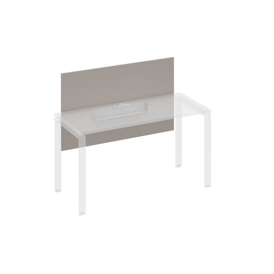 Экран настольный фронтальный большой для стола 140 с кабель-каналом мокко премиум / металлокаркас серый