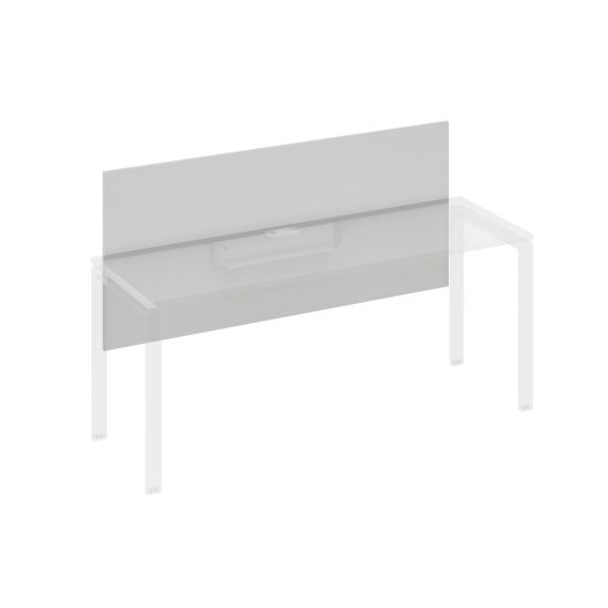 Экран настольный фронтальный большой для стола 180 с кабель-каналом серый / металлокаркас серый