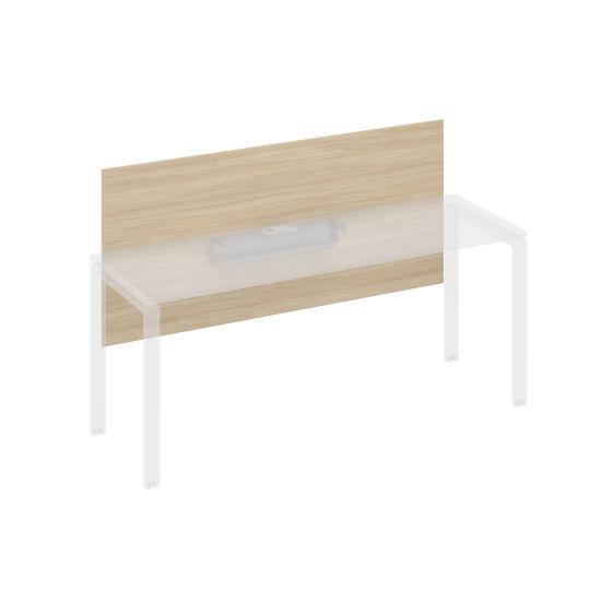 Экран настольный фронтальный большой для стола 180 с кабель-каналом дуб скандинавский / металлокаркас серый