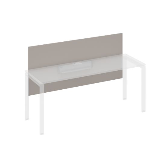 Экран настольный фронтальный большой для стола 180 с кабель-каналом мокко премиум / металлокаркас серый