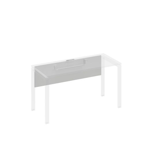 Экран стола 140 с кабель-каналом серый / металлокаркас серый