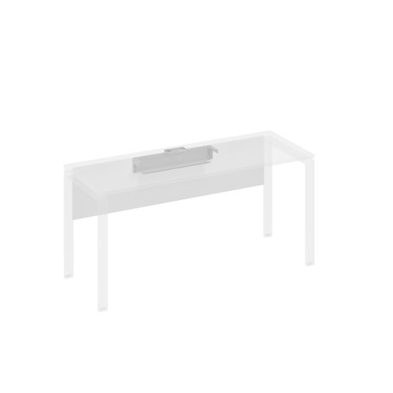 Экран стола 160 с кабель-каналом белый премиум / металлокаркас серый