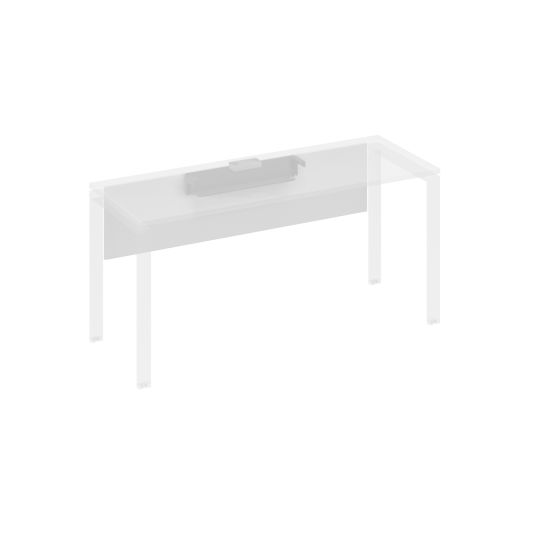 Экран стола 180 с кабель-каналом белый премиум / металлокаркас серый