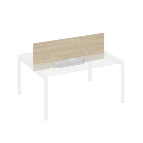 Экран настольный фронтальный для стола 160 с двумя кабель-каналами дуб скандинавский / металлокаркас серый