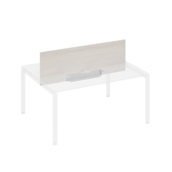 Экран настольный фронтальный для стола 160 с двумя кабель-каналами дуб / металлокаркас серый