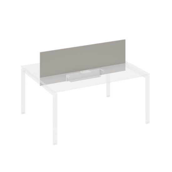 Экран настольный фронтальный для стола 160 с двумя кабель-каналами мокко премиум / металлокаркас серый