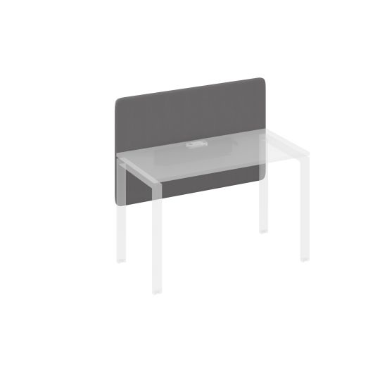 Экран фронтальный тканевый мягкий с кабель-каналом для стола 120 серый / металлокаркас антрацит