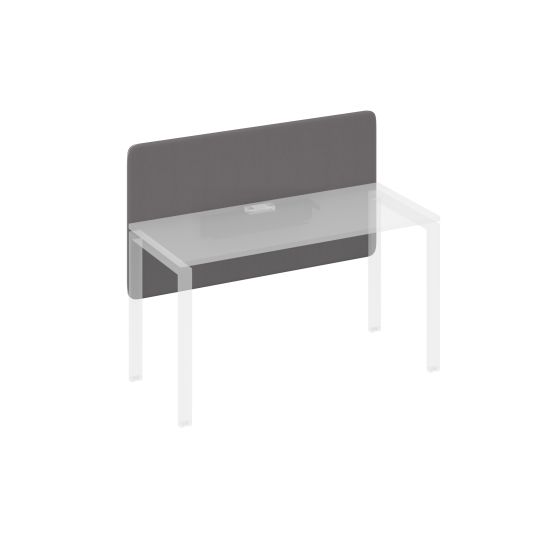 Экран настольный фронтальный тканевый для стола 140 серый / металлокаркас антрацит