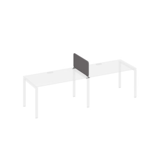 Экран промежуточный тканевый с наполнителем и кронштейнами серый / металлокаркас антрацит