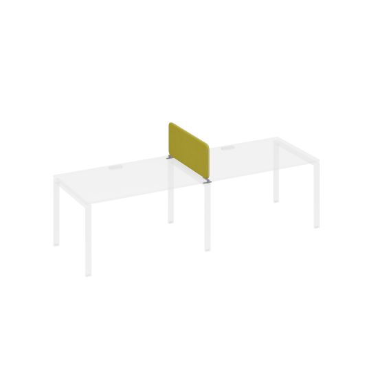 Экран настольный промежуточный мягкий с кронштейнами фисташковый / металлокаркас антрацит