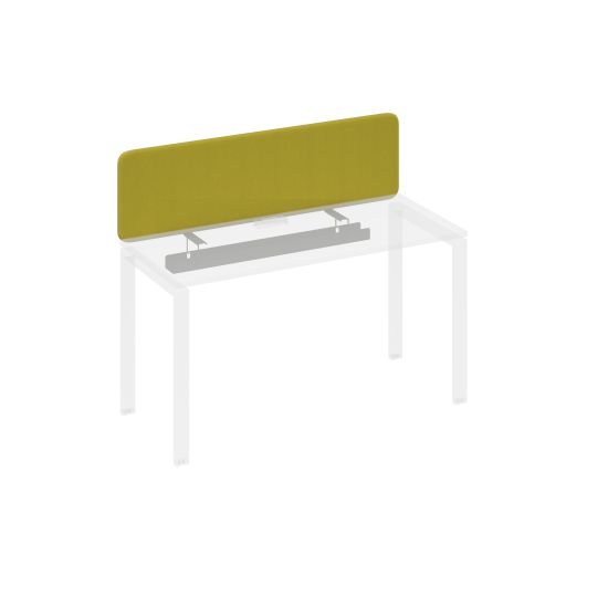 Экран настольный фронтальный тканевый для стола 140 фисташковый / металлокаркас антрацит