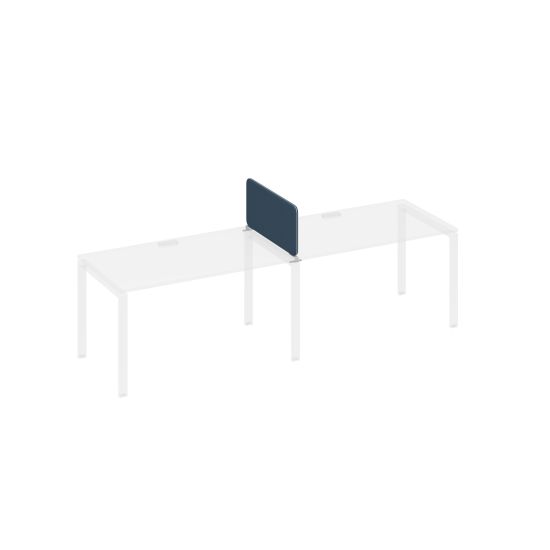 Экран промежуточный тканевый с наполнителем и кронштейнами синий / металлокаркас серый