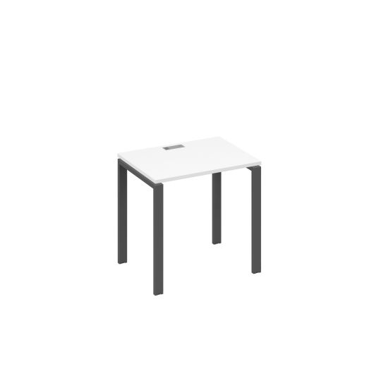 Стол письменный на металлокаркасе UNO белый премиум / металлокаркас антрацит