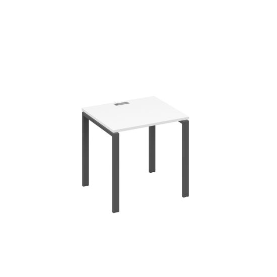Стол письменный на металлокаркасе UNO белый премиум / металлокаркас антрацит