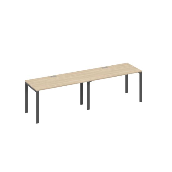 Станция (2х140) рабочая опоры UNO дуб скандинавский / металлокаркас антрацит