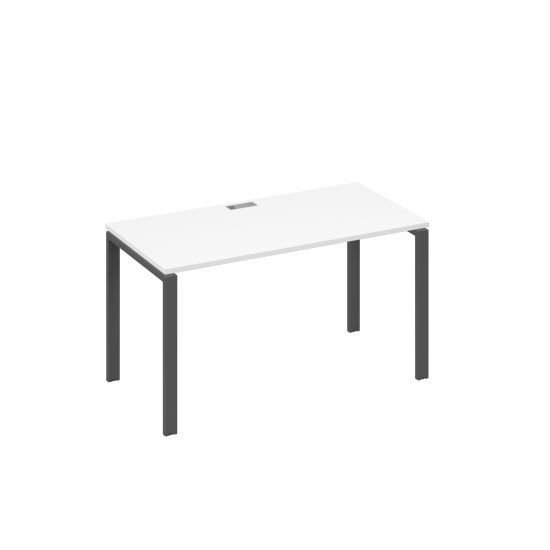 Стол письменный на металлокаркасе UNO белый премиум / металлокаркас антрацит