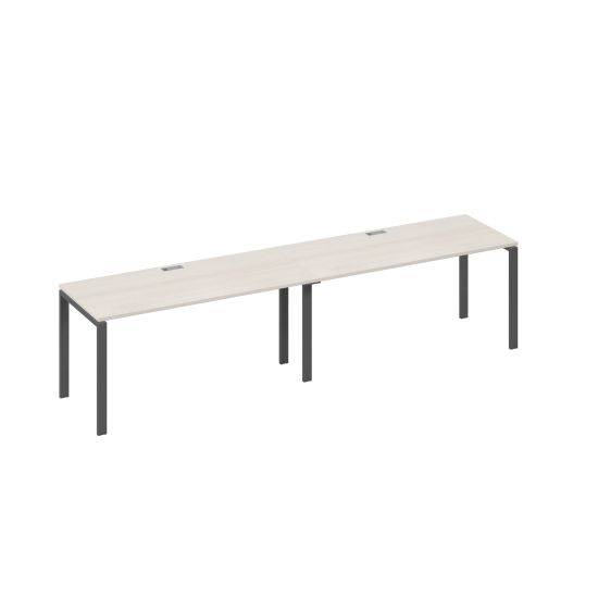 Рабочая станция (2х160) с металлокаркасом UNO дуб / металлокаркас антрацит