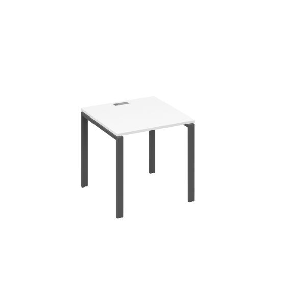 Стол письменный на металлокаркасе UNO белый премиум / металлокаркас антрацит