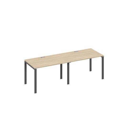 Станция (2х120) рабочая на каркасе UNO дуб скандинавский / металлокаркас антрацит