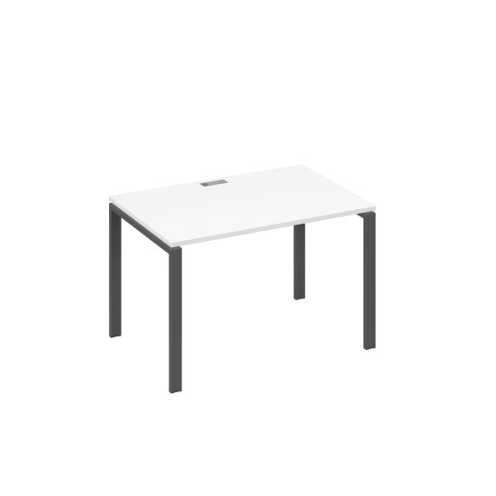 Стол письменный на металлокаркасе UNO белый премиум / металлокаркас антрацит