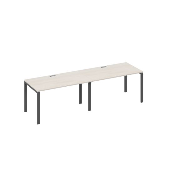 Станция на каркасе UNO столы 2х140 дуб / металлокаркас антрацит