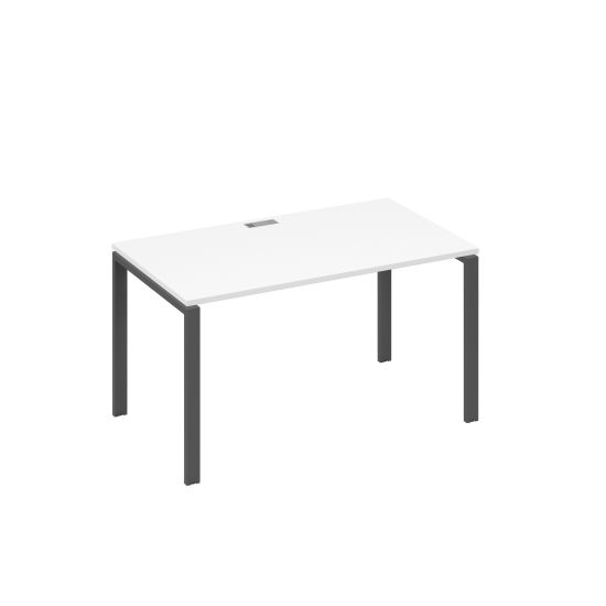 Стол письменный на металлокаркасе UNO белый премиум / металлокаркас антрацит