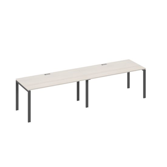 Рабочая станция каркас UNO столы (2х160) дуб / металлокаркас антрацит