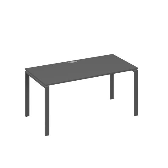 Стол письменный на металлокаркасе UNO антрацит премиум / металлокаркас антрацит