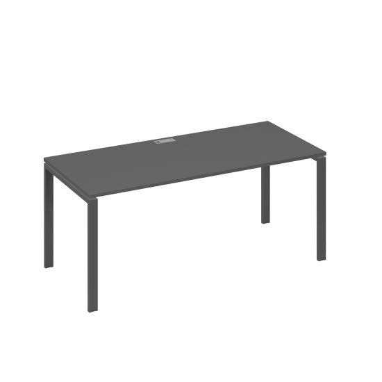 Стол письменный на металлокаркасе UNO антрацит премиум / металлокаркас антрацит