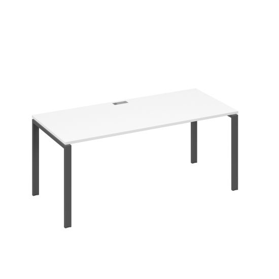 Стол письменный на металлокаркасе UNO белый премиум / металлокаркас антрацит