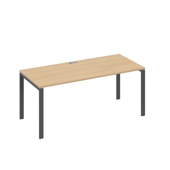 Стол письменный на металлокаркасе UNO натуральный дуб / металлокаркас антрацит