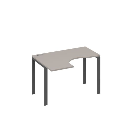 Стол левый эргономичный Классика на металлокаркасе UNO мокко премиум / металлокаркас антрацит