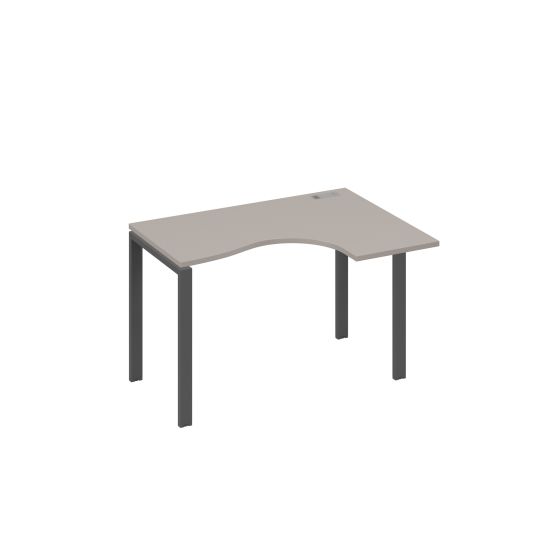 Стол правый Классика на металлокаркасе UNO эргономичный мокко премиум / металлокаркас антрацит