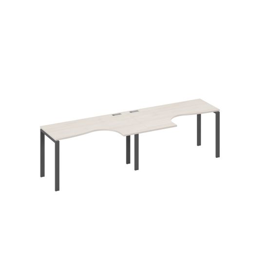 Рабочая станция UNO (2х140) со столами Классика дуб / металлокаркас антрацит