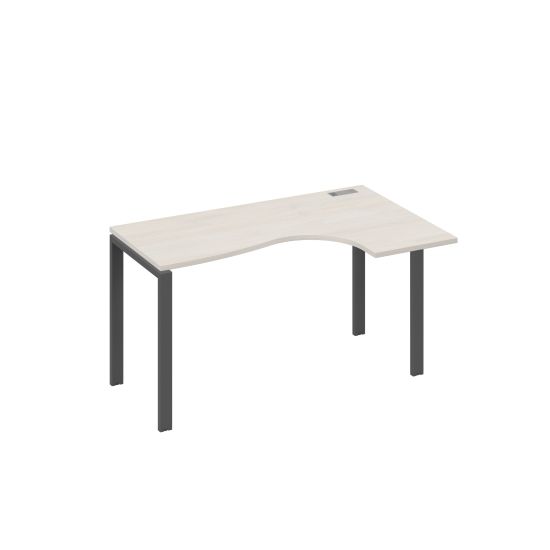 Стол правый Классика эргономичный на металлокаркасе UNO дуб / металлокаркас антрацит