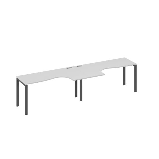 Рабочая станция столы Классика каркас UNO (2х160) серый / металлокаркас антрацит