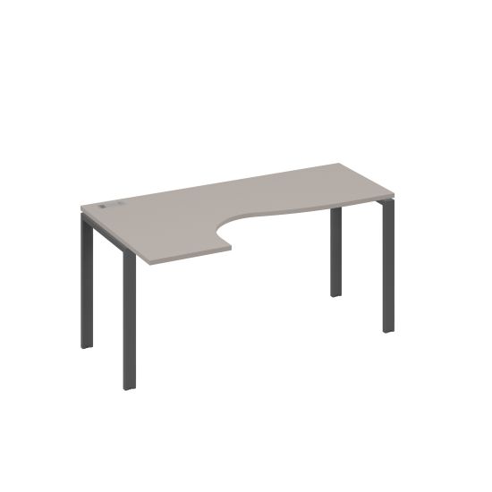 Стол эргономичный Классика на металлокаркасе UNO левый мокко премиум / металлокаркас антрацит