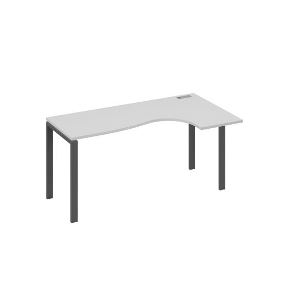 Стол эргономичный Классика правый на металлокаркасе UNO серый / металлокаркас антрацит