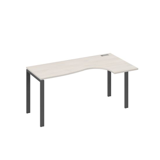Стол эргономичный Классика правый на металлокаркасе UNO дуб / металлокаркас антрацит