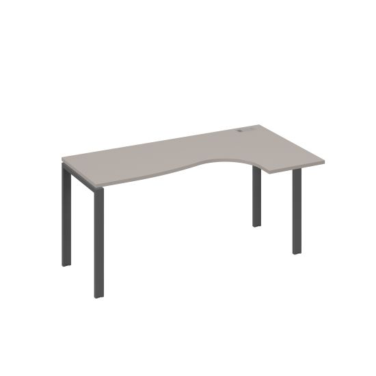 Стол эргономичный Классика правый на металлокаркасе UNO мокко премиум / металлокаркас антрацит