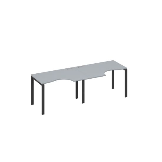 Рабочая станция опоры UNO (2х120) столы Классика серый / металлокаркас антрацит