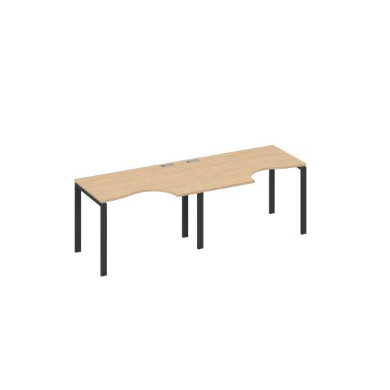 Рабочая станция опоры UNO (2х120) столы Классика натуральный дуб / металлокаркас антрацит