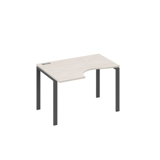 Стол левый Классика эргономичный на металлокаркасе UNO дуб / металлокаркас антрацит
