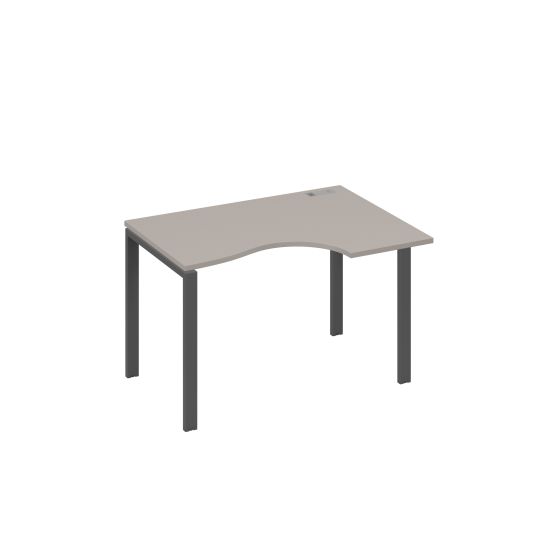 Стол эргономичный правый Классика на металлокаркасе UNO мокко премиум / металлокаркас антрацит