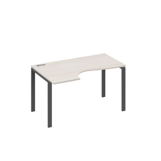 Стол Классика левый на металлокаркасе UNO эргономичный дуб / металлокаркас антрацит