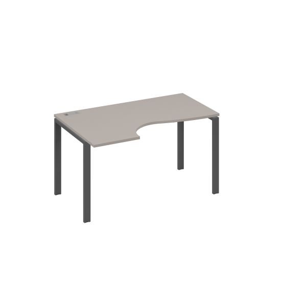 Стол Классика левый на металлокаркасе UNO эргономичный мокко премиум / металлокаркас антрацит