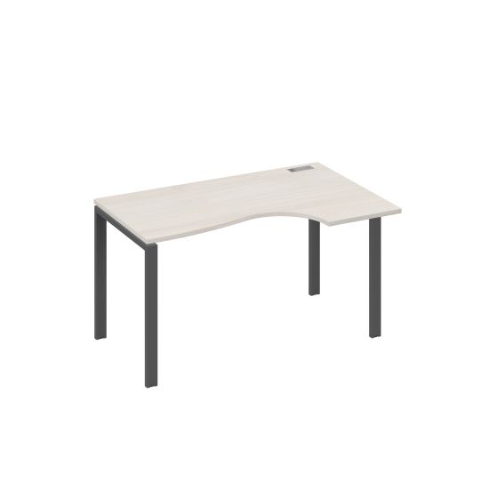 Стол металлокаркас UNO эргономичный правый Классика дуб / металлокаркас антрацит
