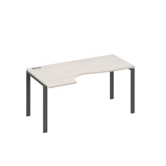 Стол эргономичный левый Классика на металлокаркасе UNO дуб / металлокаркас антрацит