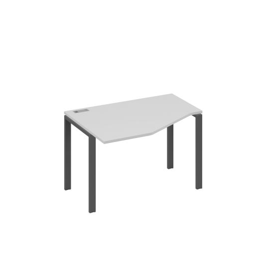 Стол Техно эргономичный левый на металлокаркасе UNO серый / металлокаркас антрацит