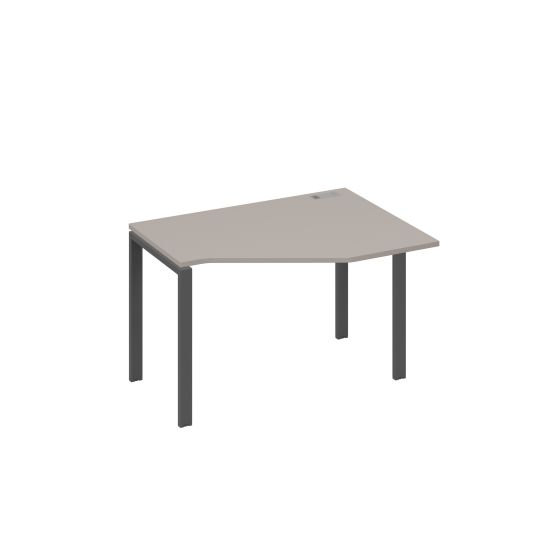 Стол эргономичный правый Техно на металлокаркасе UNO мокко премиум / металлокаркас антрацит